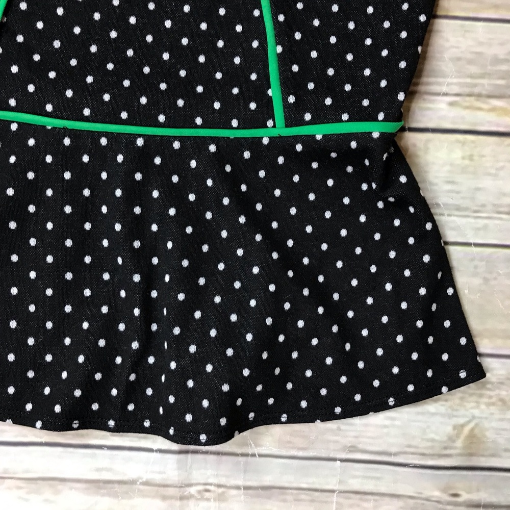 Anthropologie Weston Wear Peplum Polka Dot Top - Picture 6 of 8